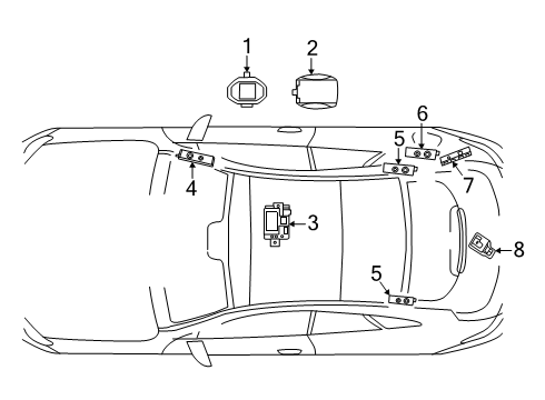 2019 Mercedes-Benz AMG GT 63 S Antenna & Radio Diagram