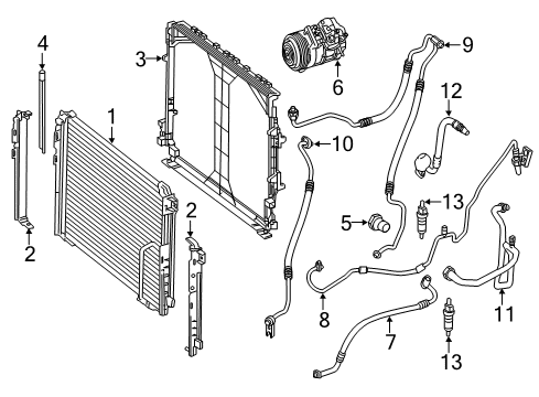 2013 Mercedes-Benz GLK350 A/C Compressor Diagram