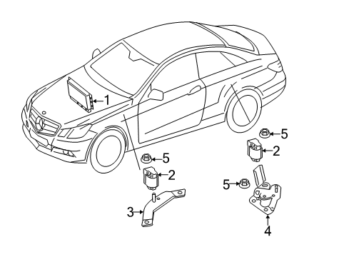2010 Mercedes-Benz E350 Ride Control Components Diagram 2