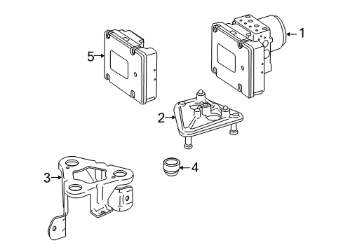 2011 Mercedes-Benz S400 ABS Components Diagram