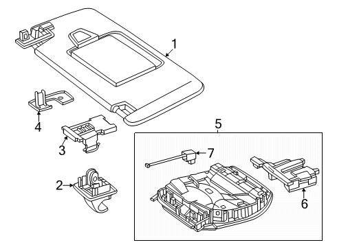 2024 Mercedes-Benz AMG GT 55 Interior Trim - Roof Diagram 3