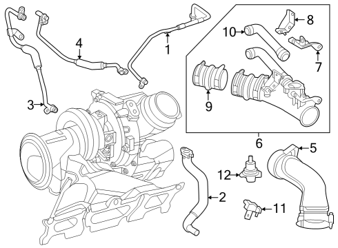 2025 Mercedes-Benz GLC350e Turbocharger & Components Diagram