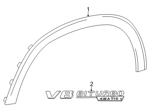 2021 Mercedes-Benz GLE53 AMG SUV Exterior Trim - Fender