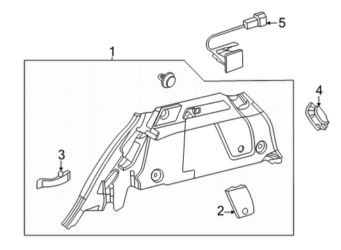 2023 Mercedes-Benz GLE63 AMG S SUV Interior Trim - Rear Body Diagram 2