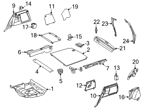2008 Mercedes-Benz ML350 Interior Trim - Rear Body