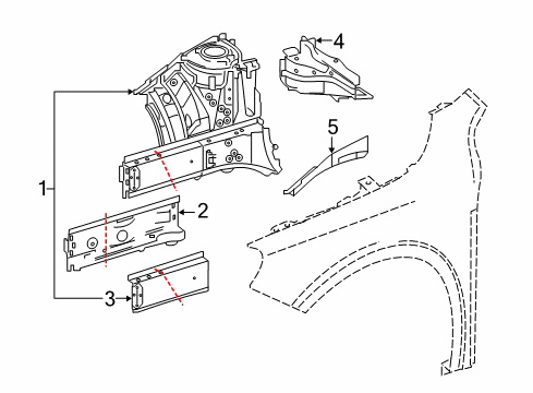 2018 Mercedes-Benz GLA45 AMG Inner Components - Fender