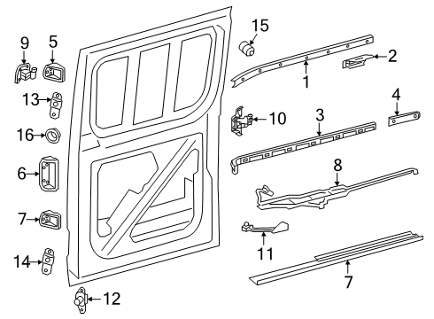 2024 Mercedes-Benz eSprinter Lock & Hardware Diagram 5