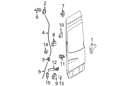 2012 Mercedes-Benz Sprinter 2500 Cargo Door Diagram