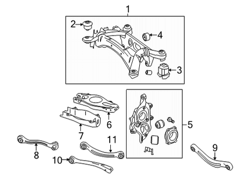 2020 Mercedes-Benz GLC300 Rear Suspension Components Diagram 4