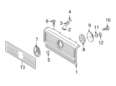 2005 Mercedes-Benz G55 AMG Emblem Diagram for 601-817-01-16