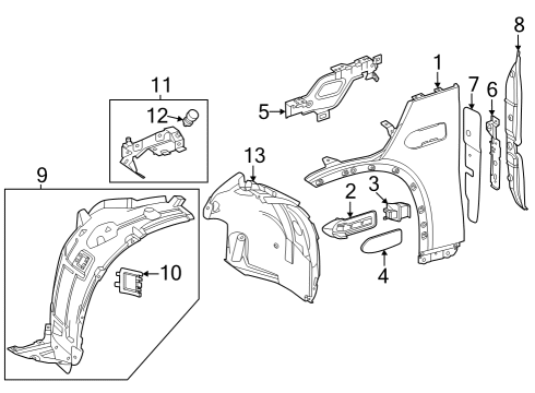 2025 Mercedes-Benz EQS 450 SUV Fender & Components