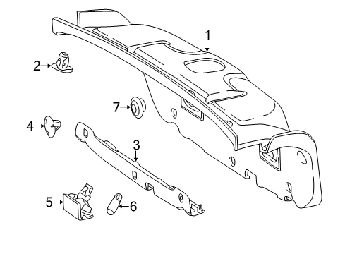 2015 Mercedes-Benz E400 Interior Trim - Trunk Diagram 2