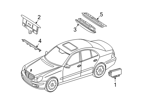 2003 Mercedes-Benz E500 Electrical Components Diagram 3