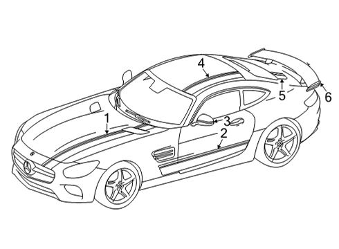 2019 Mercedes-Benz AMG GT C Stripe Tape