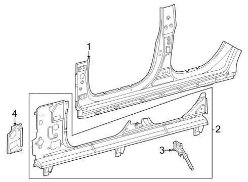 2025 Mercedes-Benz EQE 350+ Center Pillar & Rocker