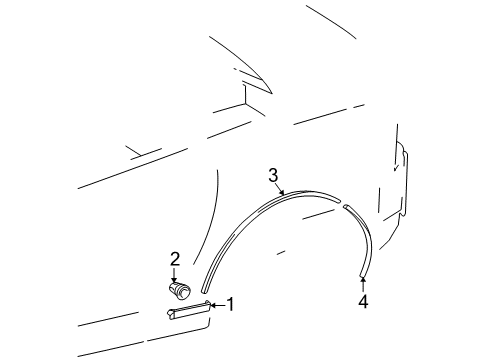 2003 Mercedes-Benz SLK230 Exterior Trim - Quarter Panel Diagram