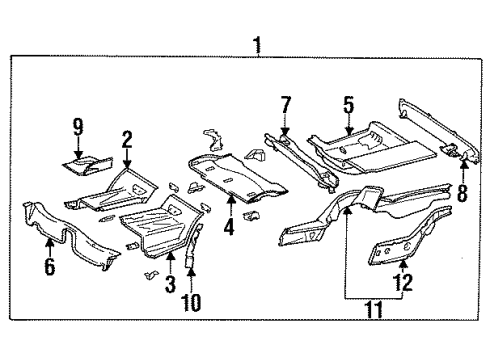 1995 Mercedes-Benz E420 Rear Floor & Rails