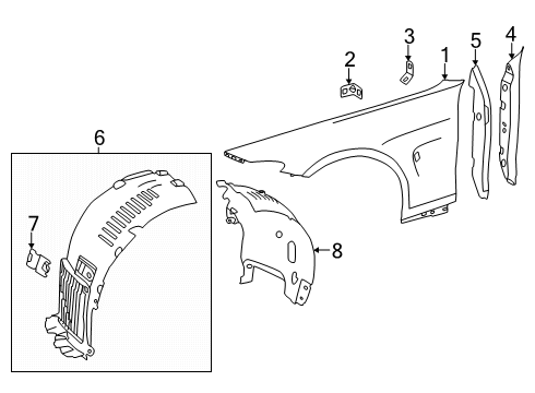 2024 Mercedes-Benz AMG GT 55 Fender & Components