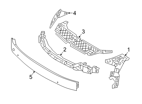 2020 Mercedes-Benz A35 AMG Bumper & Components - Front Diagram