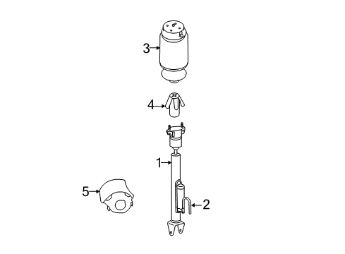 2010 Mercedes-Benz ML450 Shocks & Components Diagram 2