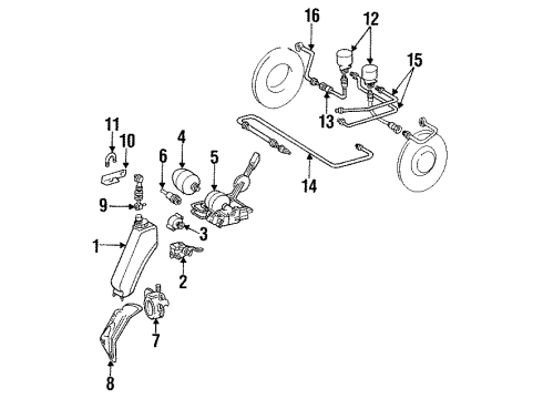 1990 Mercedes-Benz 300TE Pressure Hose Diagram for 124-997-05-82