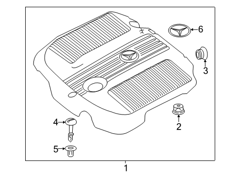 2013 Mercedes-Benz GLK250 Engine Cover Diagram for 651-010-27-67