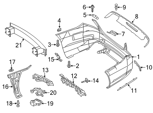 2016 Mercedes-Benz S63 AMG Bumper & Components - Rear Diagram 4
