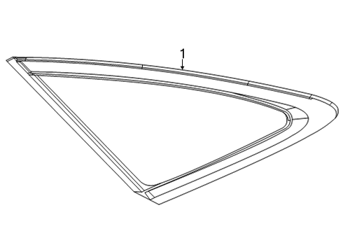 2025 Mercedes-Benz GLE53 AMG Glass & Hardware - Quarter Panel