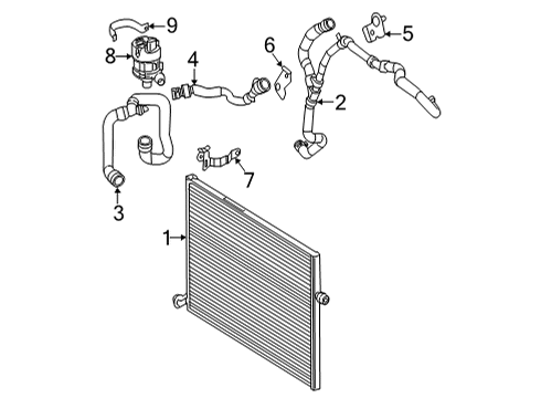 2021 Mercedes-Benz GLC63 AMG Intercooler - Belts Diagram 5