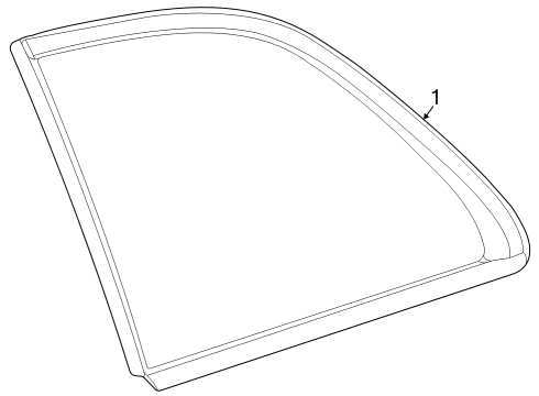 2023 Mercedes-Benz EQB 250+ Glass & Hardware - Quarter Panel