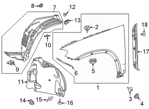 2025 Mercedes-Benz GLE53 AMG Fender & Components