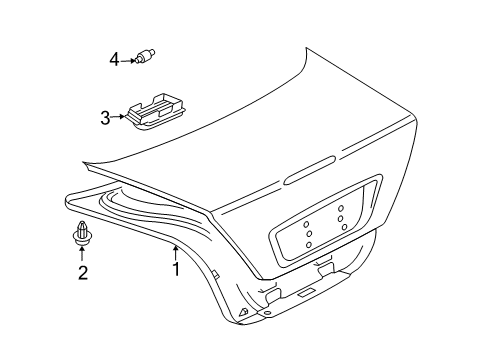 2009 Mercedes-Benz CLK350 Interior Trim - Trunk Diagram 2