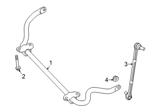 2021 Mercedes-Benz GLC300 Stabilizer Bar & Components Diagram 3