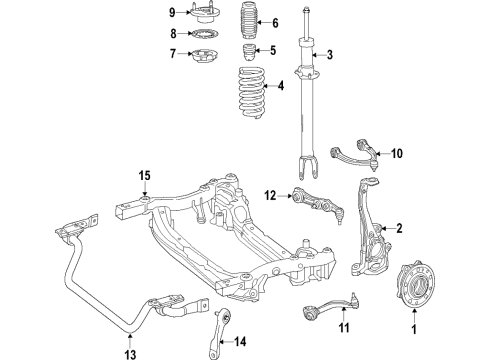 2015 Mercedes-Benz C63 AMG S Front Suspension Diagram