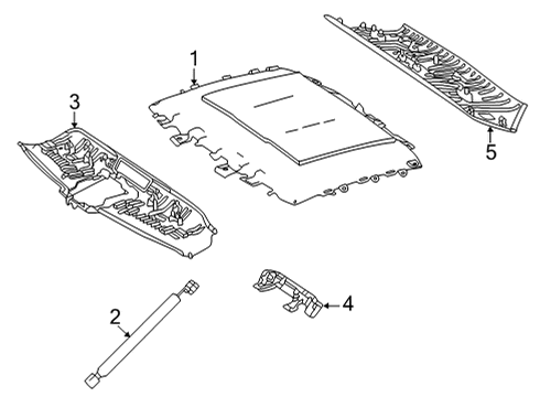 2018 Mercedes-Benz AMG GT Interior Trim - Roof Diagram 4