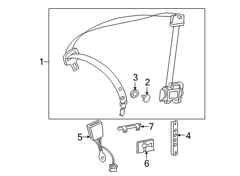 2006 Mercedes-Benz CLS500 Adjuster Diagram for 211-860-00-88