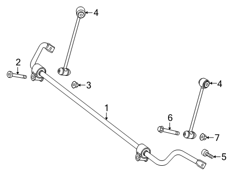 2022 Mercedes-Benz CLS450 Stabilizer Bar & Components Diagram 4