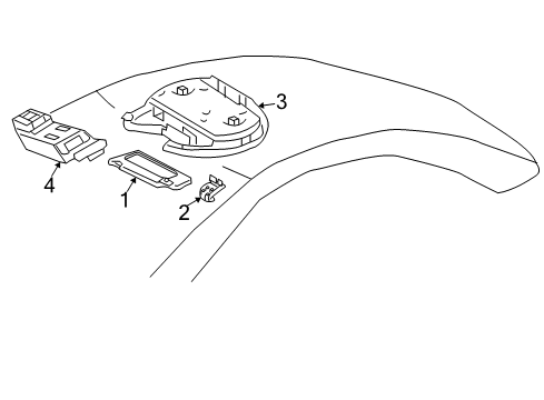 2005 Mercedes-Benz SL600 Interior Trim - Roof Diagram