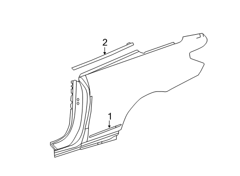 2011 Mercedes-Benz E350 Exterior Trim - Quarter Panel