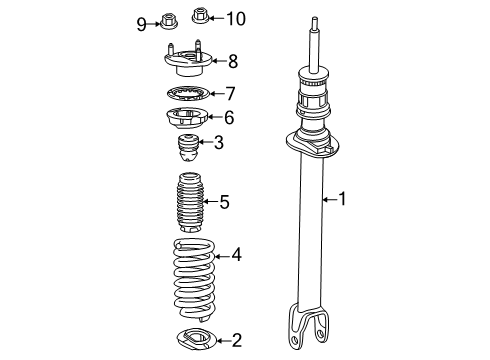 2025 Mercedes-Benz E53 AMG Struts & Components Diagram 2