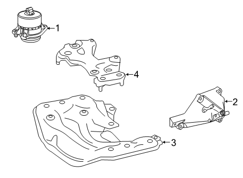 2021 Mercedes-Benz S63 AMG Engine & Trans Mounting Diagram