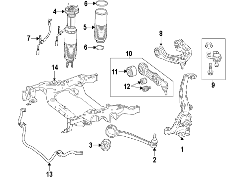2014 Mercedes-Benz SL550 Front Suspension Diagram