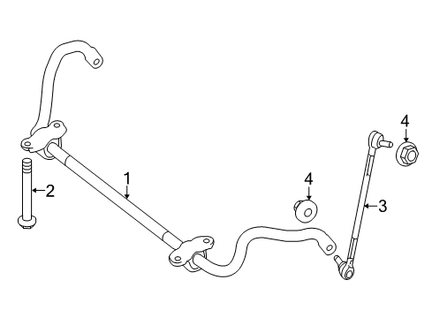 2013 Mercedes-Benz C63 AMG Stabilizer Bar & Components Diagram 3
