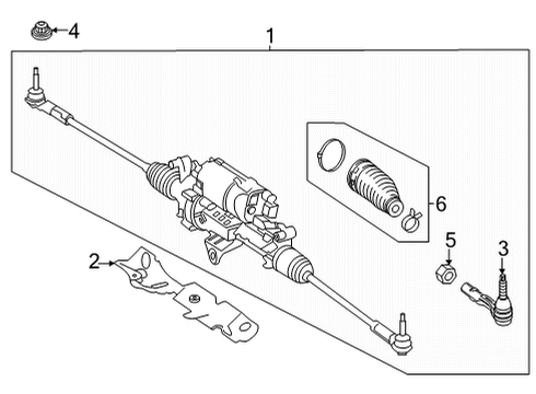 2024 Mercedes-Benz S63 AMG E Performance Steering Gear & Linkage Diagram 2