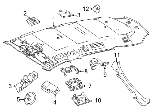 2024 Mercedes-Benz E450 Interior Trim - Roof Diagram 4