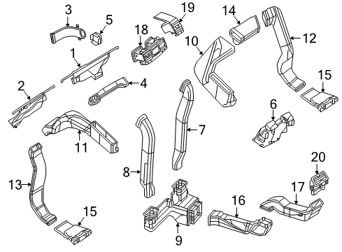2015 Mercedes-Benz G63 AMG Ducts Diagram