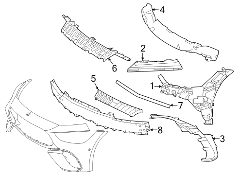 2023 Mercedes-Benz AMG GT 53 Bumper & Components - Front Diagram