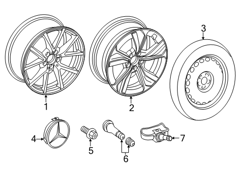 2025 Mercedes-Benz CLE450 EXCHANGE DISK WHEEL Diagram for 236-401-03-00-7X28