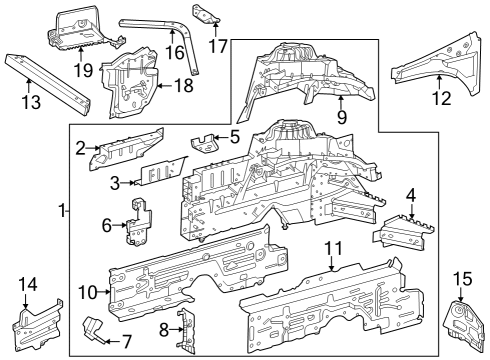 2024 Mercedes-Benz EQE SUV AMG Structural Components & Rails