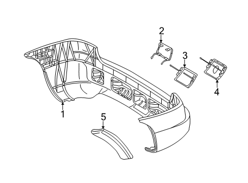 1999 Mercedes-Benz ML430 Bumper & Components - Rear